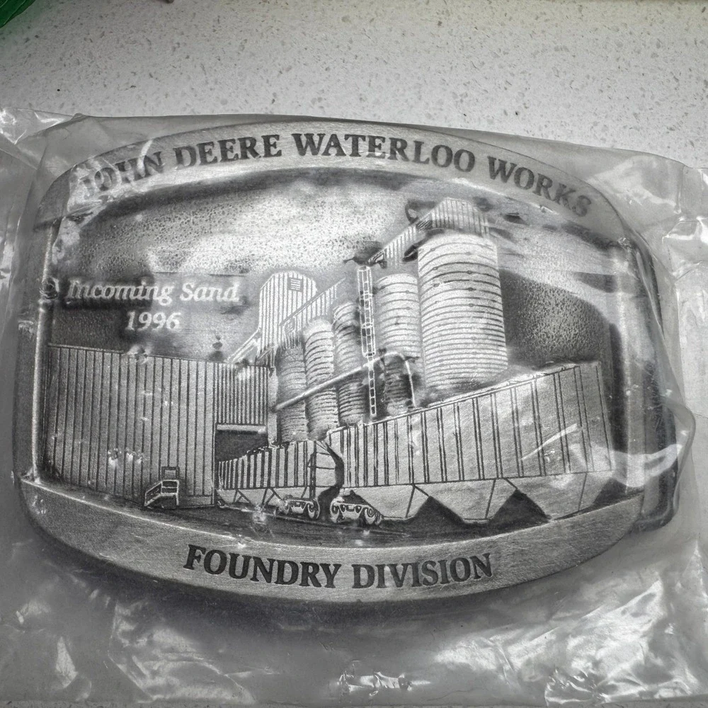 John Deere Belt Buckle Foundry Division‎ Waterloo Works Iowa Incoming Sand 1996